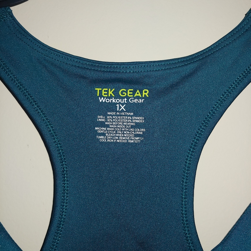 Tek Gear Women's Racerback Sports Bra Size 1X - Picture 3 of 5